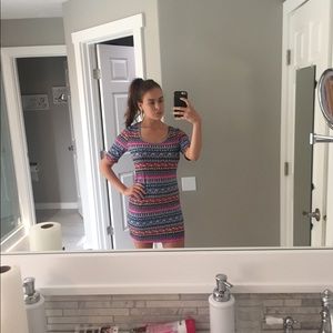 Colorful bodycon dress